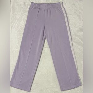 Splash Lilac Wide Leg Active Pants Joggers with White Accent